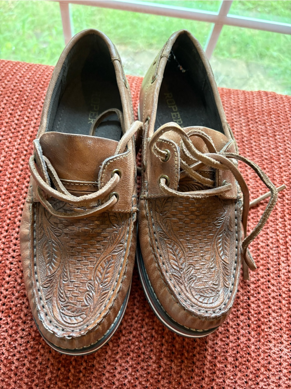Roper Brown Leather Casual Lace-Up Shoes